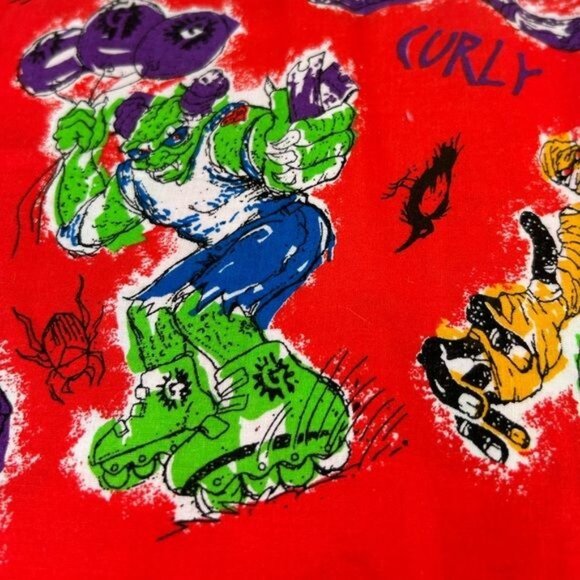 Goosebumps Vintage Fabric 1997 Parachute Press Read if you Dare Mummy Curly 52” - Picture 3 of 10